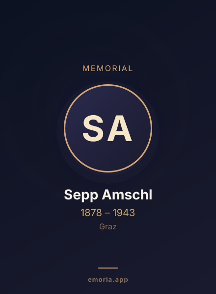 Memorial portrait of Sepp Amschl