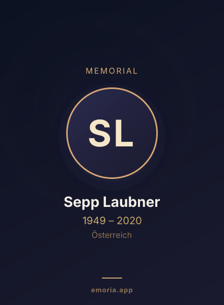 Memorial portrait of Sepp Laubner