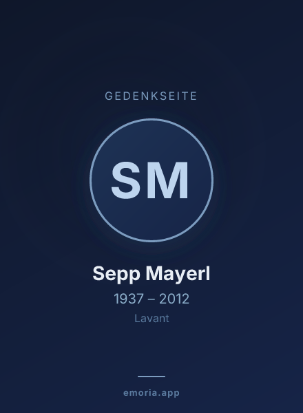 Gedenkportrait von Sepp Mayerl