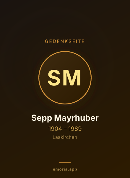 Gedenkportrait von Sepp Mayrhuber