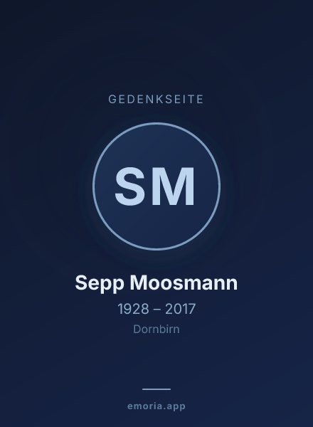 Gedenkportrait von Sepp Moosmann