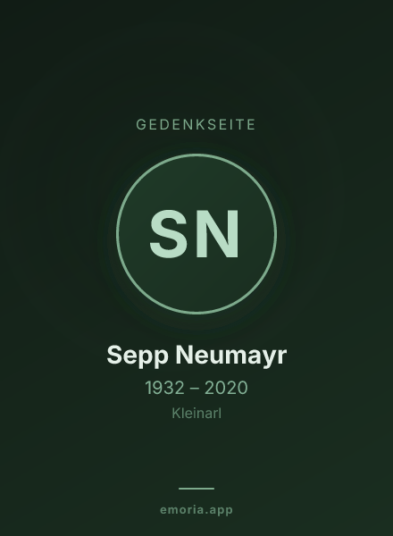 Gedenkportrait von Sepp Neumayr
