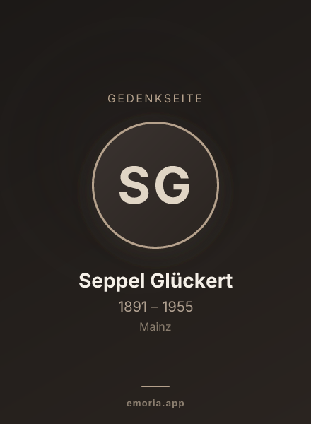 Gedenkportrait von Seppel Glückert