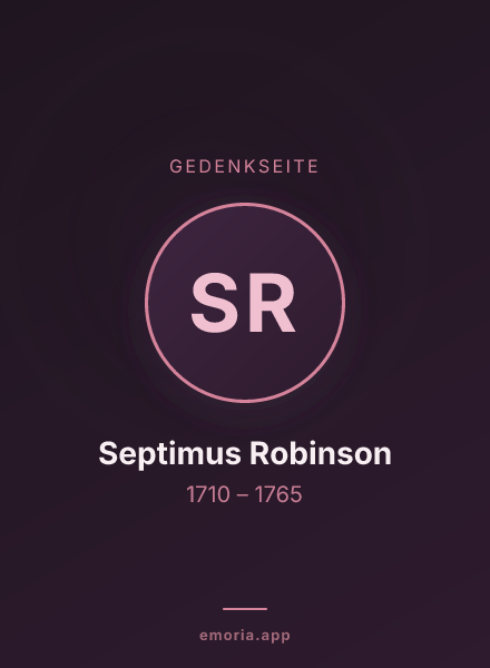 Gedenkportrait von Septimus Robinson