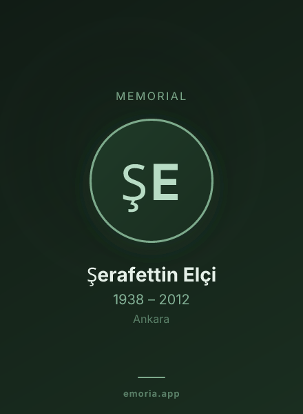 Memorial portrait of Şerafettin Elçi