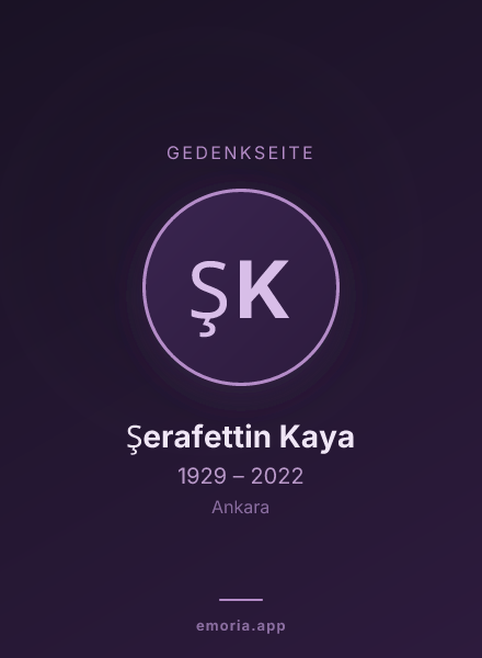 Gedenkportrait von Şerafettin Kaya