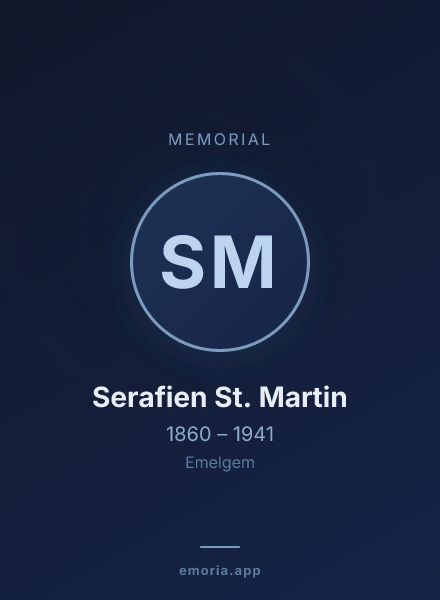 Memorial portrait of Serafien St. Martin