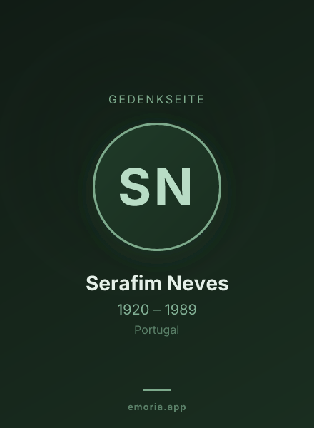 Gedenkportrait von Serafim Neves