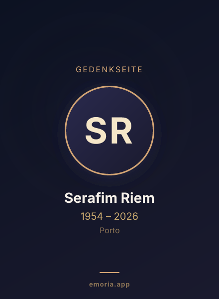 Gedenkportrait von Serafim Riem