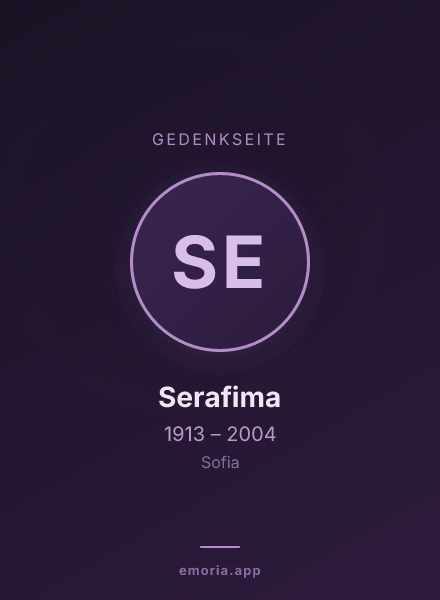 Gedenkportrait von Serafima