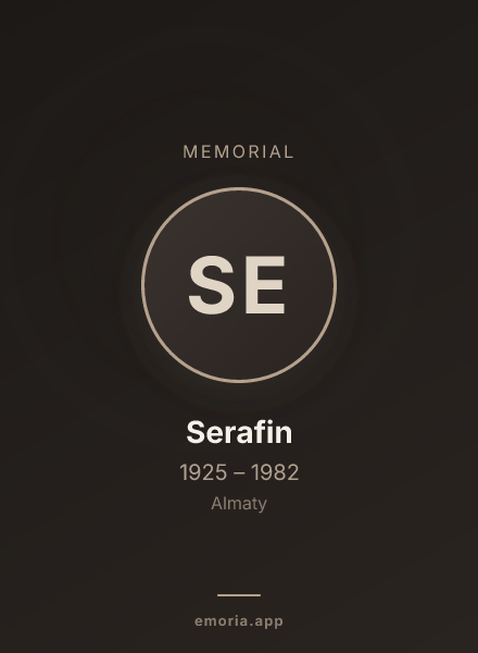 Memorial portrait of Serafin