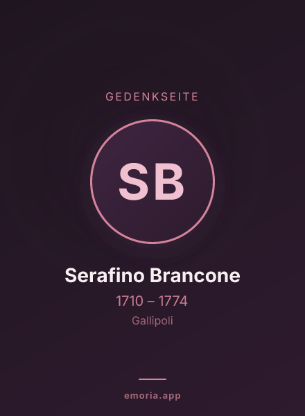 Gedenkportrait von Serafino Brancone