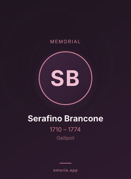 Memorial portrait of Serafino Brancone