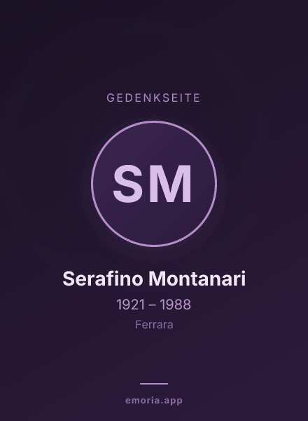 Gedenkportrait von Serafino Montanari