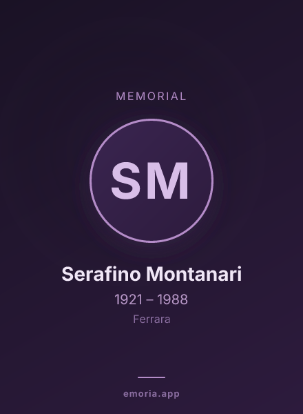 Memorial portrait of Serafino Montanari