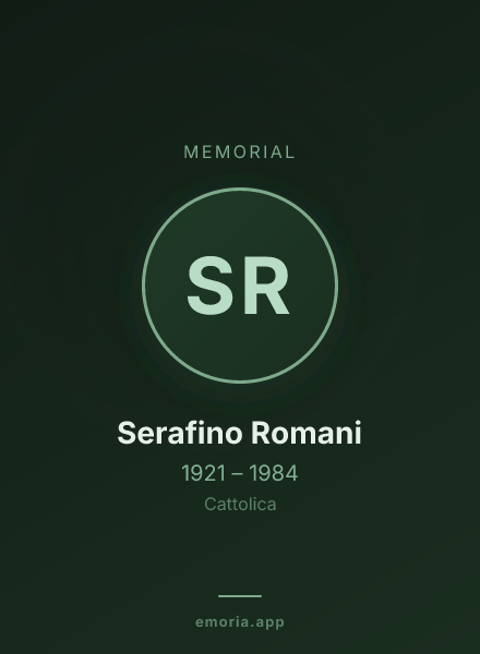 Memorial portrait of Serafino Romani