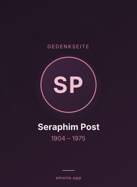 Gedenkportrait von Seraphim Post