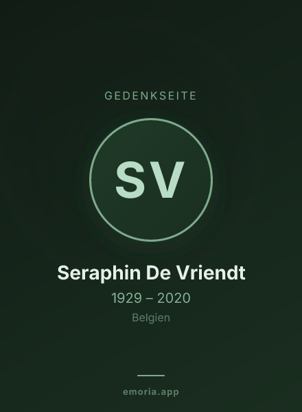 Gedenkportrait von Seraphin De Vriendt