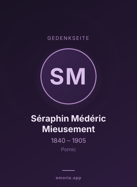 Gedenkportrait von Séraphin Médéric Mieusement