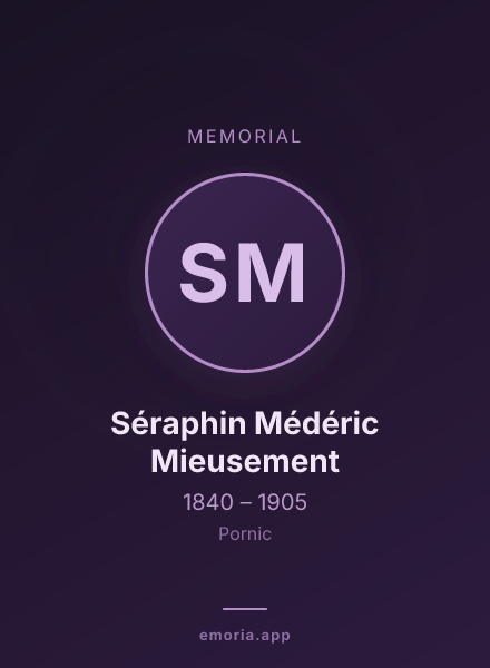 Memorial portrait of Séraphin Médéric Mieusement