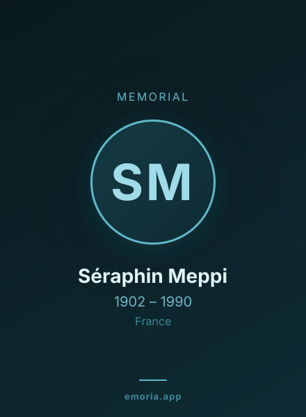 Memorial portrait of Séraphin Meppi