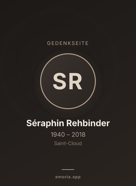 Gedenkportrait von Séraphin Rehbinder