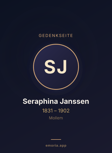 Gedenkportrait von Seraphina Janssen