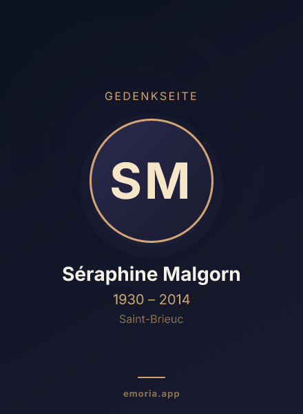 Gedenkportrait von Séraphine Malgorn