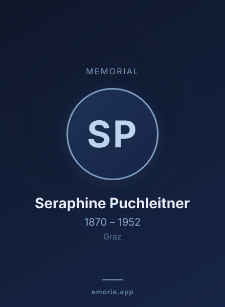 Memorial portrait of Seraphine Puchleitner