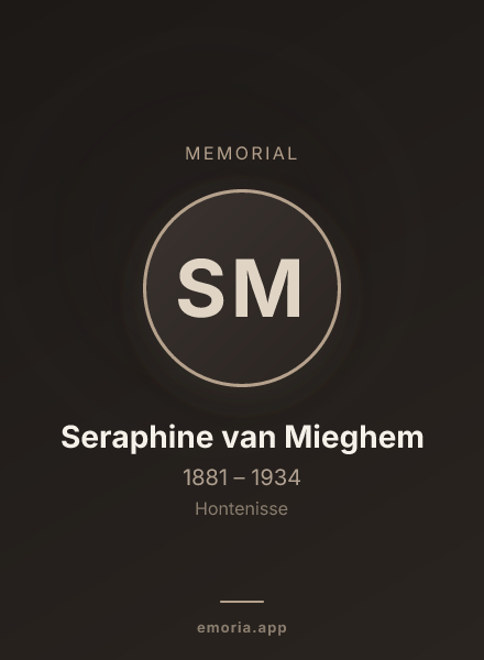 Memorial portrait of Seraphine van Mieghem