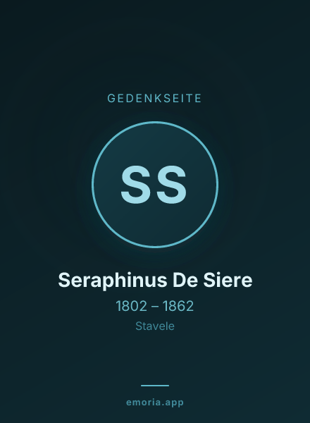 Gedenkportrait von Seraphinus De Siere