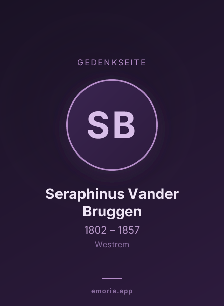 Gedenkportrait von Seraphinus Vander Bruggen