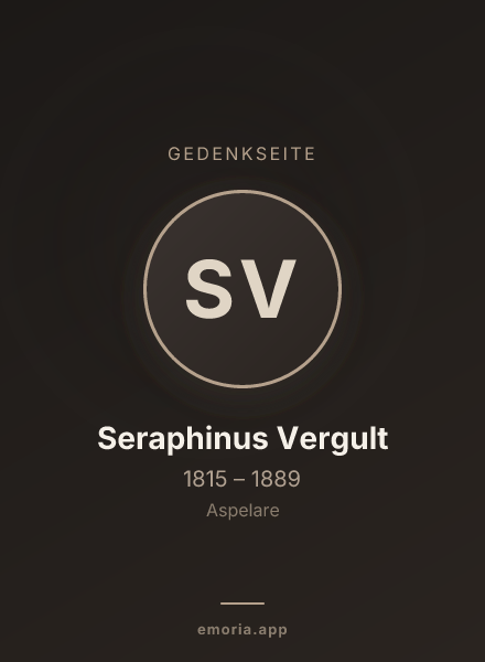 Gedenkportrait von Seraphinus Vergult