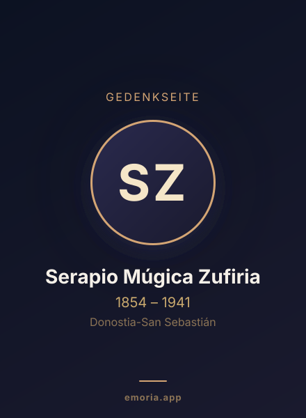 Gedenkportrait von Serapio Múgica Zufiria