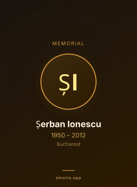 Memorial portrait of Șerban Ionescu
