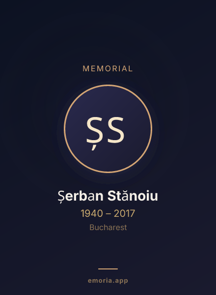 Memorial portrait of Șerban Stănoiu
