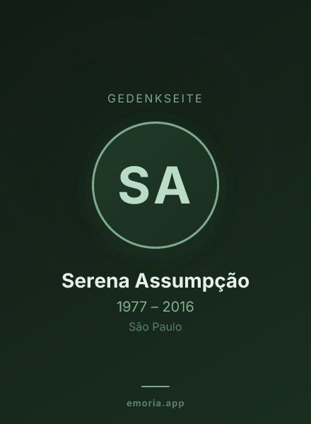 Gedenkportrait von Serena Assumpção