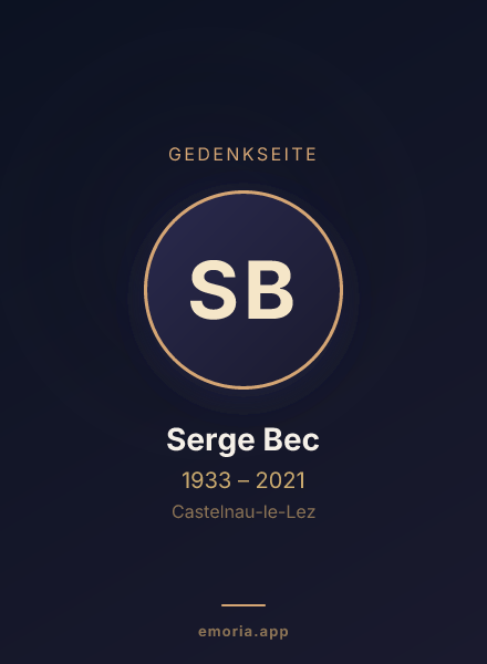Gedenkportrait von Serge Bec