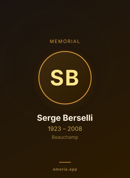 Memorial portrait of Serge Berselli