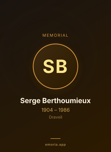 Memorial portrait of Serge Berthoumieux