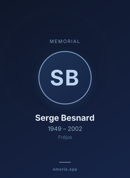 Memorial portrait of Serge Besnard