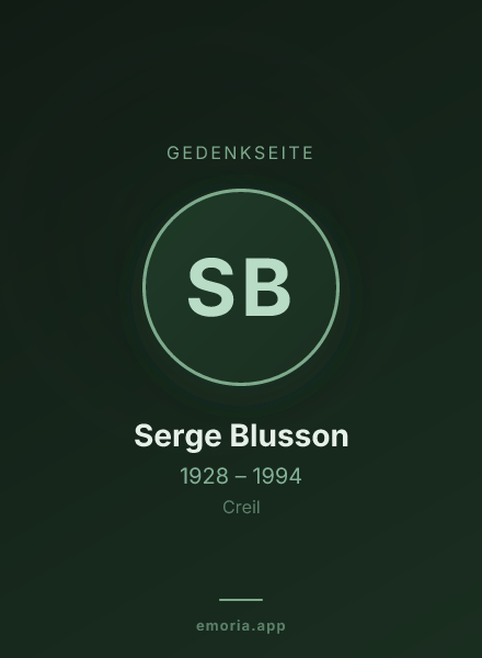 Gedenkportrait von Serge Blusson