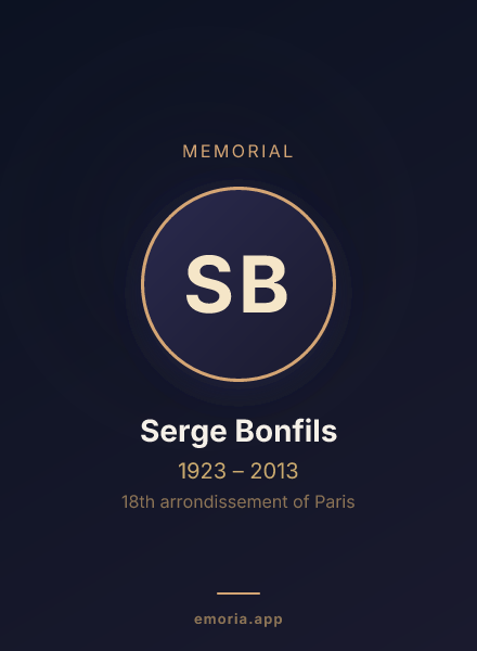 Memorial portrait of Serge Bonfils