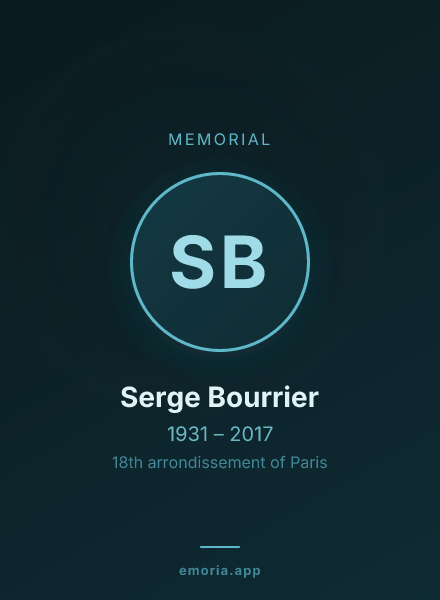 Memorial portrait of Serge Bourrier