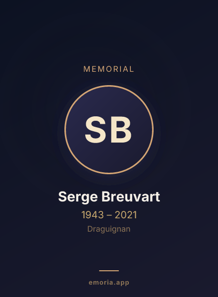 Memorial portrait of Serge Breuvart