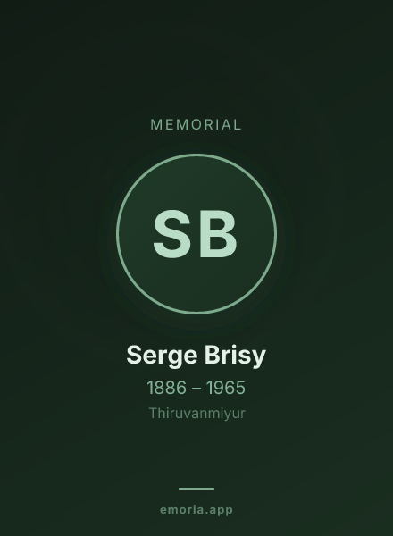 Memorial portrait of Serge Brisy