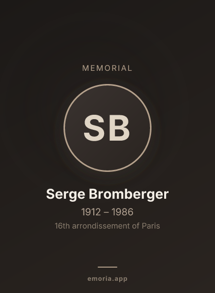 Memorial portrait of Serge Bromberger