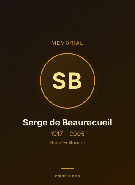 Memorial portrait of Serge de Beaurecueil