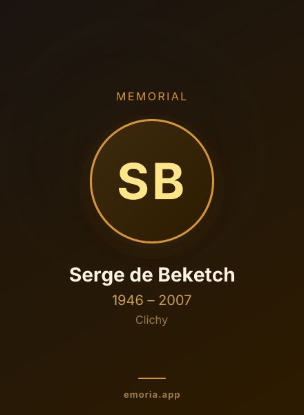 Memorial portrait of Serge de Beketch