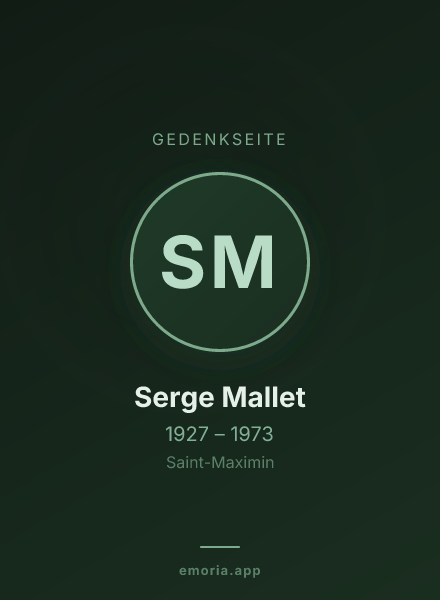 Gedenkportrait von Serge Mallet